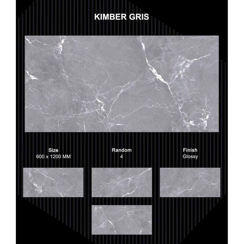 Gạch Ấn Độ 600x1200 mm KIMBER GRIS