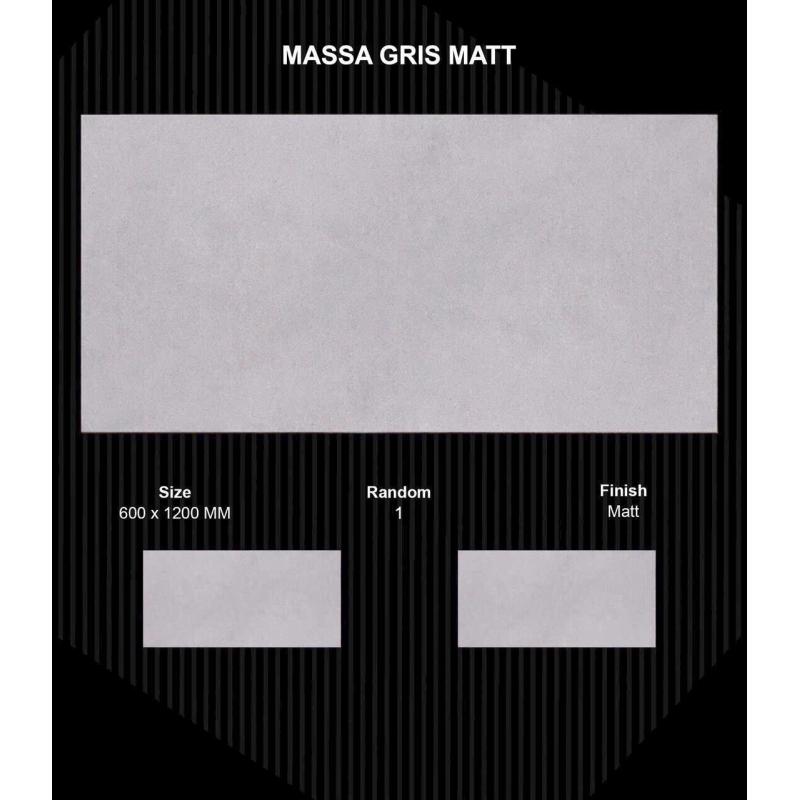 Gạch Ấn Độ 600x1200 mm MASSA GRIS MATT
