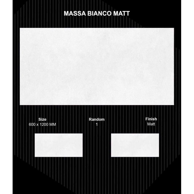 Gạch Ấn Độ 600x1200 mm MASSA BIANCO MATT